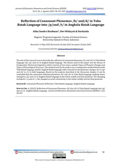 Describing the Interference in the Toba Batak Language