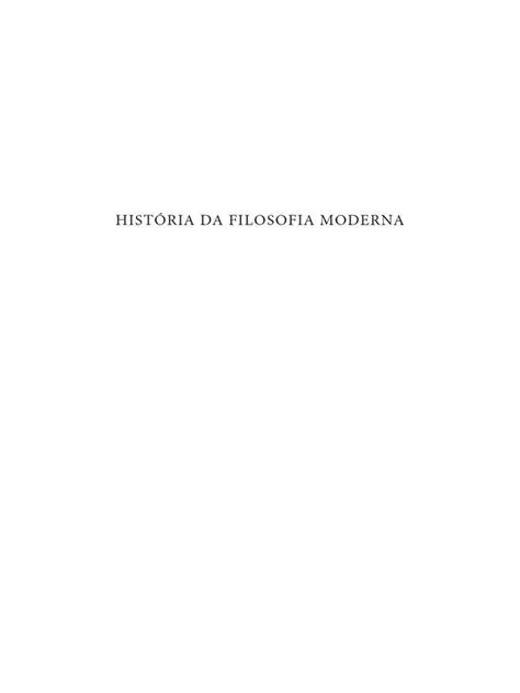 Desenvolvimento da filosofia moderna