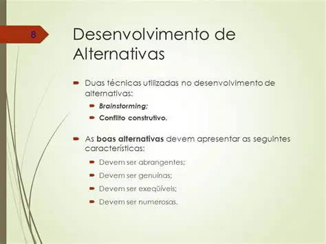 Desenvolvimento de alternativas