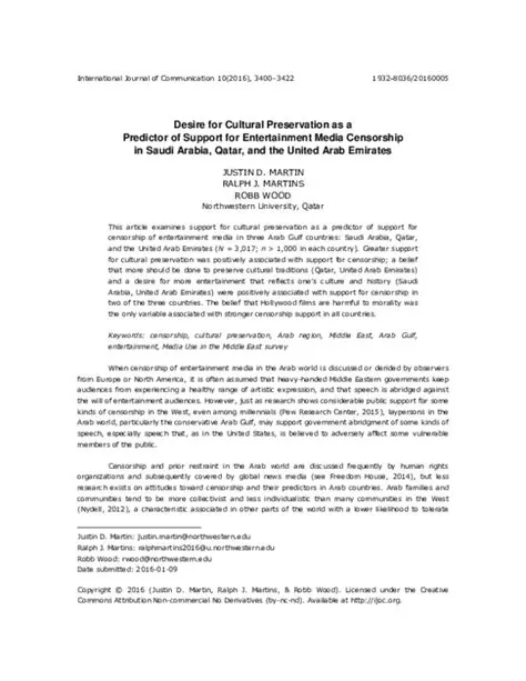 Desire for Cultural Preservation