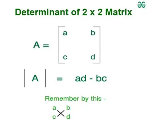 Determinant Formula for 2x2 Matrix