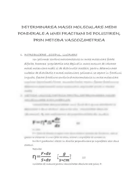 Determinarea Masei Moleculare a Metalului