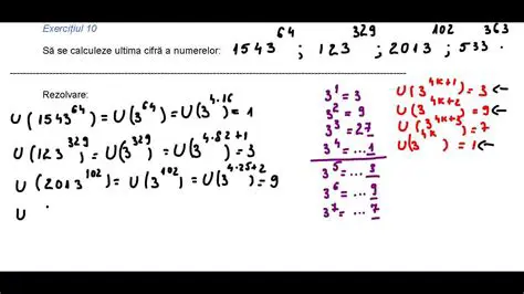 Determinarea ultimei cifre
