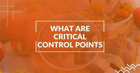 Determine the critical control points