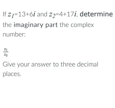 Determine the imaginary part