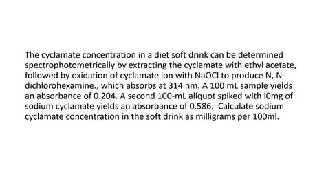 Determine the optimal level of cyclamate sodium in soft drinks
