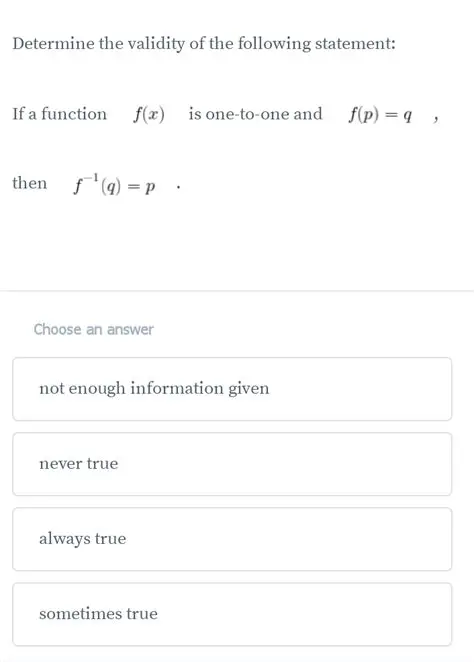 Determine the validity of a function