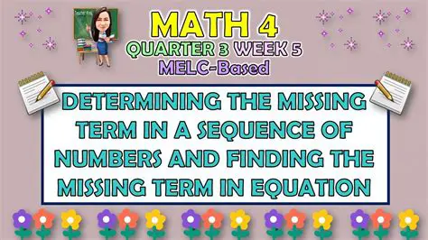 Determining the Missing Term