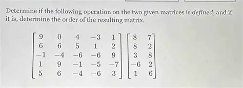 Determining the Order of the Resulting Matrix