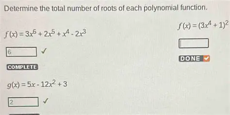 Determining the Total Number of Roots of a Polynomial Function