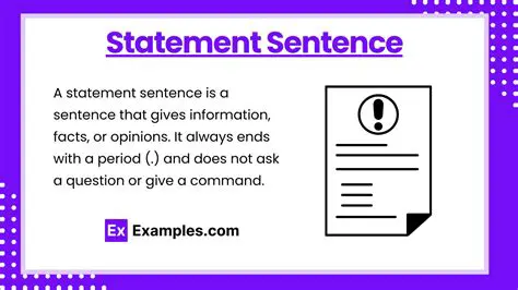 Determining Whether a Sentence is a Statement