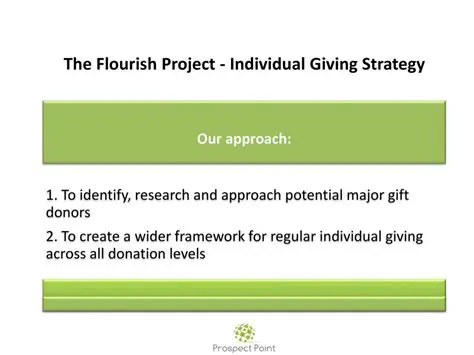 Develop a motivational giving strategy