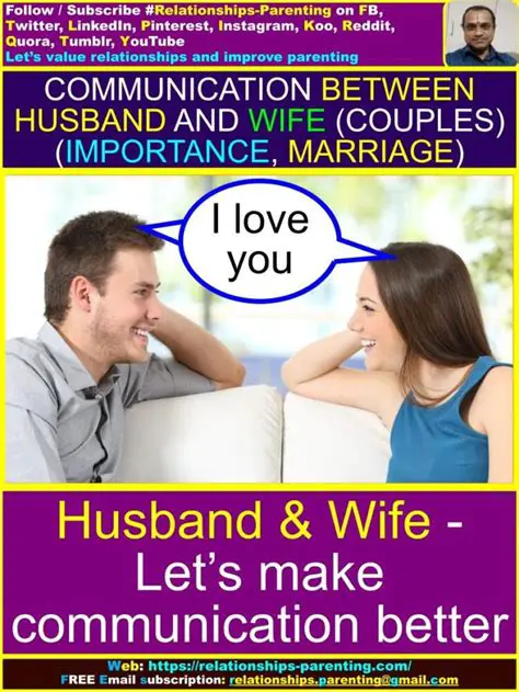 Develop programs that facilitate communication between husband and wife