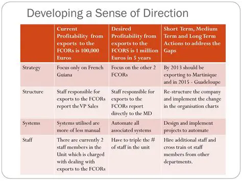 Developing a sense of direction