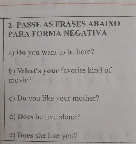 Dicas para Passar Frases para a Forma Interrogativa