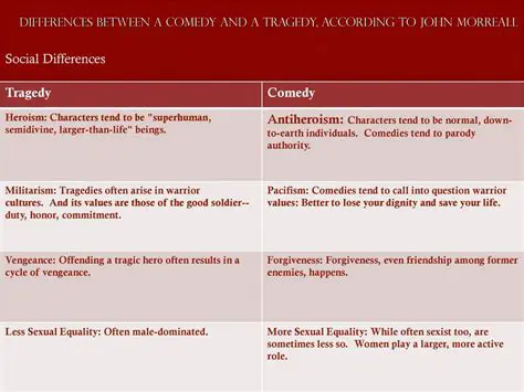 Differences between Comedies and Tragedies