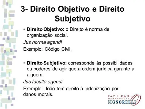 Direito Subjetivo e Direito Objeto
