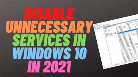 Disable unnecessary software