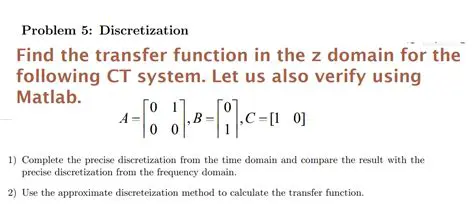 Discretization of the transfer function