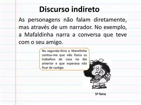 Discurso Direto e Indireto