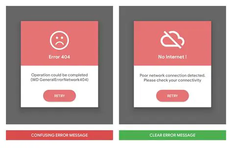 Displaying an error message
