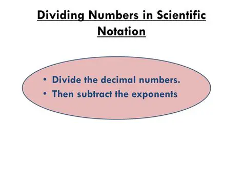 Dividing Numbers in Scientific Notation
