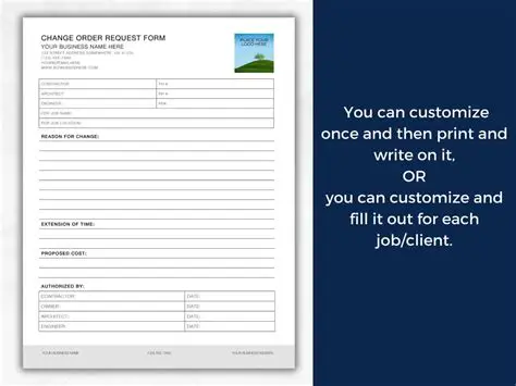 Document and track change orders