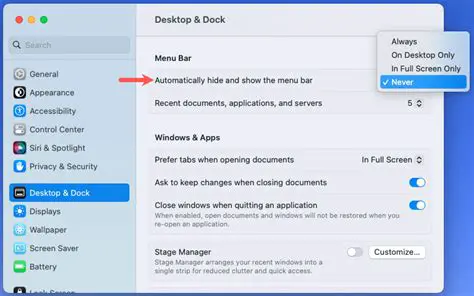Easily Accessible Full Screen Mode
