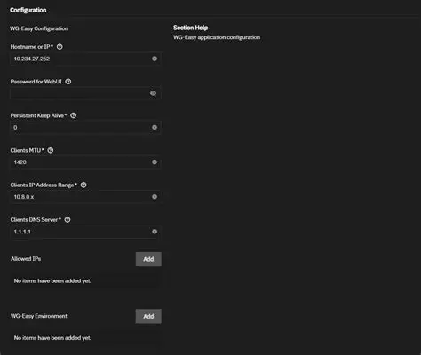 Easy configuration settings