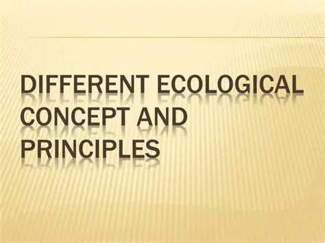 Ecological Principles and Applications