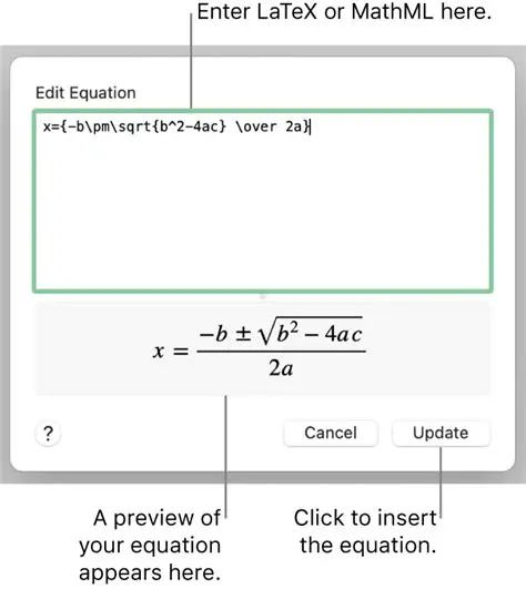 Edit equation functionality