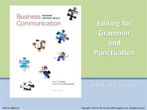 Editing for grammar and punctuation