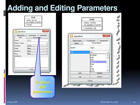 Editing Parameters and Tables
