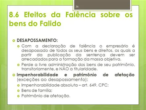 Efeitos sobre os Bens do Falido