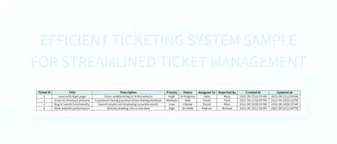 Efficient Ticketing System