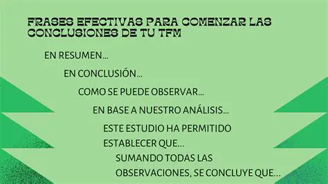 Ejemplos de conclusiones efectivas