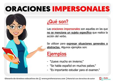 Ejemplos de oraciones impersonales