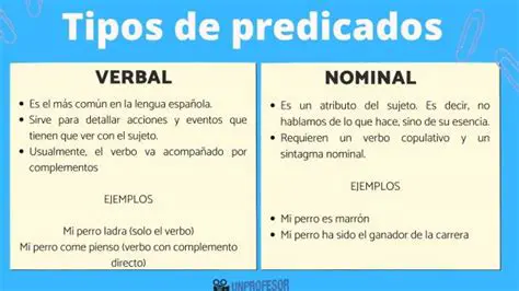 Ejemplos de Predicados Verbales
