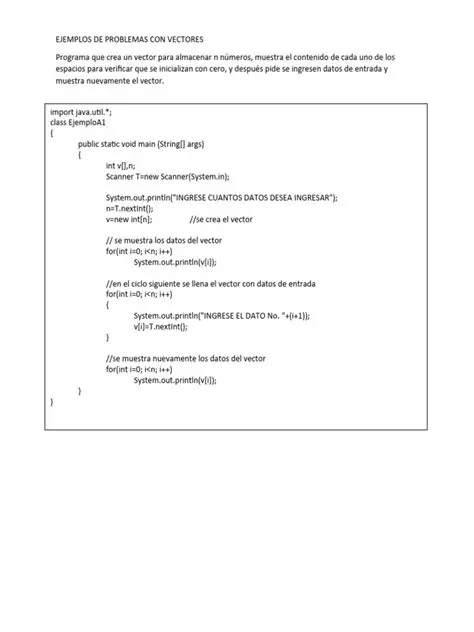 Ejemplos de problemas con vectores