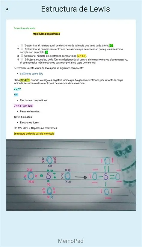 Ejercicios sobre la estructura de Lewis