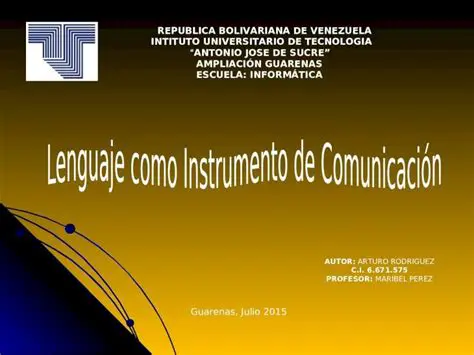 El Lenguaje como Instrumento de Identidad Nacional