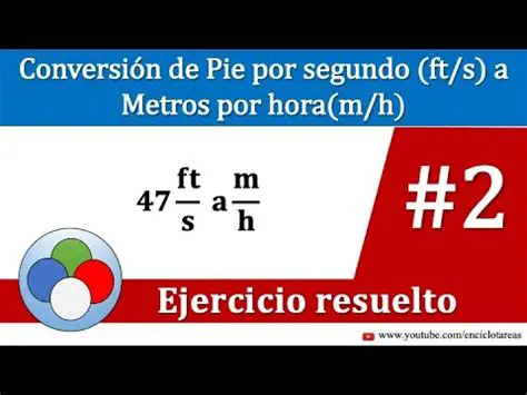 El procedimiento para convertir pies por hora a metros por segundo