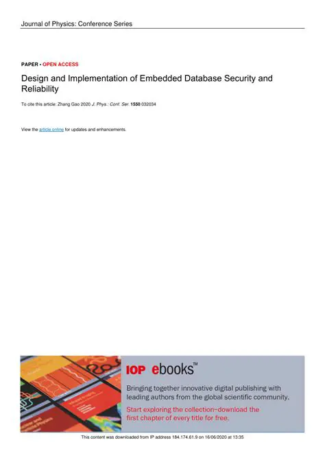 Embedded Database Security
