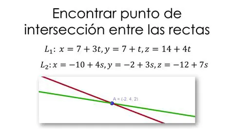 Encontrar los puntos en las rectas