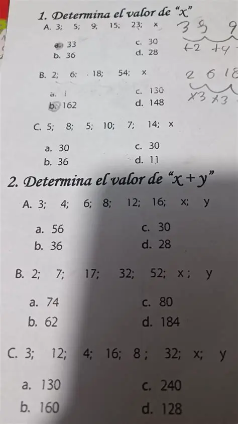 Encontrar los Valores de x