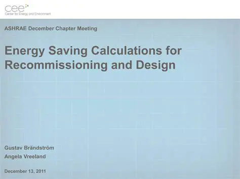 Energy Saving Calculations