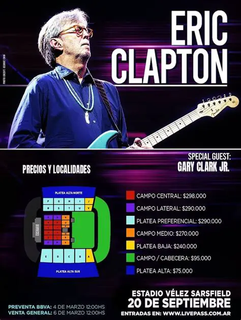 Un Viaje Musical a Través de las Entradas de Eric Clapton: Historia, Precios y Dónde Conseguirlas