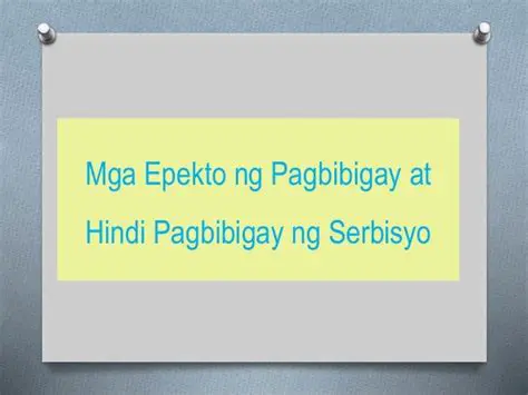 Epekto ng Pagbibigay ng Serbisyo ng Pamahalaan