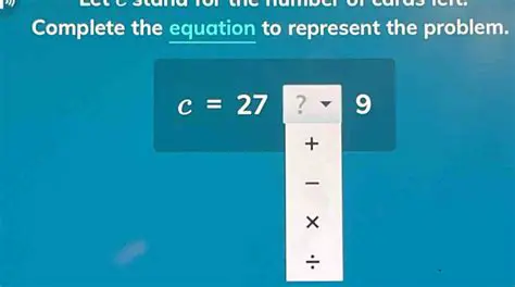Equation to Represent the Problem
