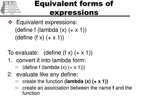 Equivalent Forms of Expressions